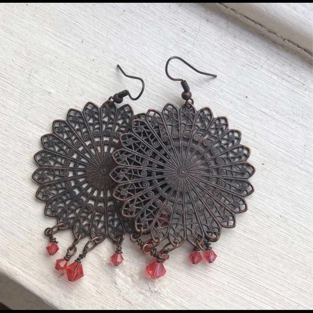 Two pairs of statement earrings